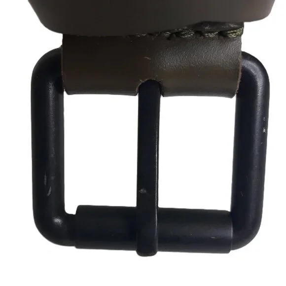 Timberland Dark Khaki 30mm Wrap Keeper Belt XL Minimalist Neutral Office - Picture 5 of 12